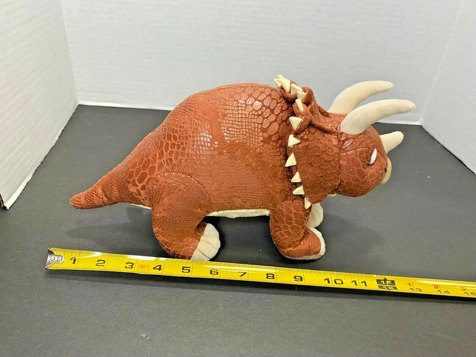 ¡EL MUNDO DEL RUGIDO DE LOS DINOSAURIOS! STOMP TRICERATOPS 11" PELUCHE NUEVO CON ETIQUETAS AURORA Foto 4 de 4