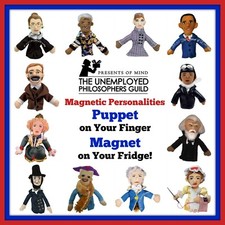 Unemployed Philosophers Guild Magnetic Personalities Finger Puppet Fridge Magnet