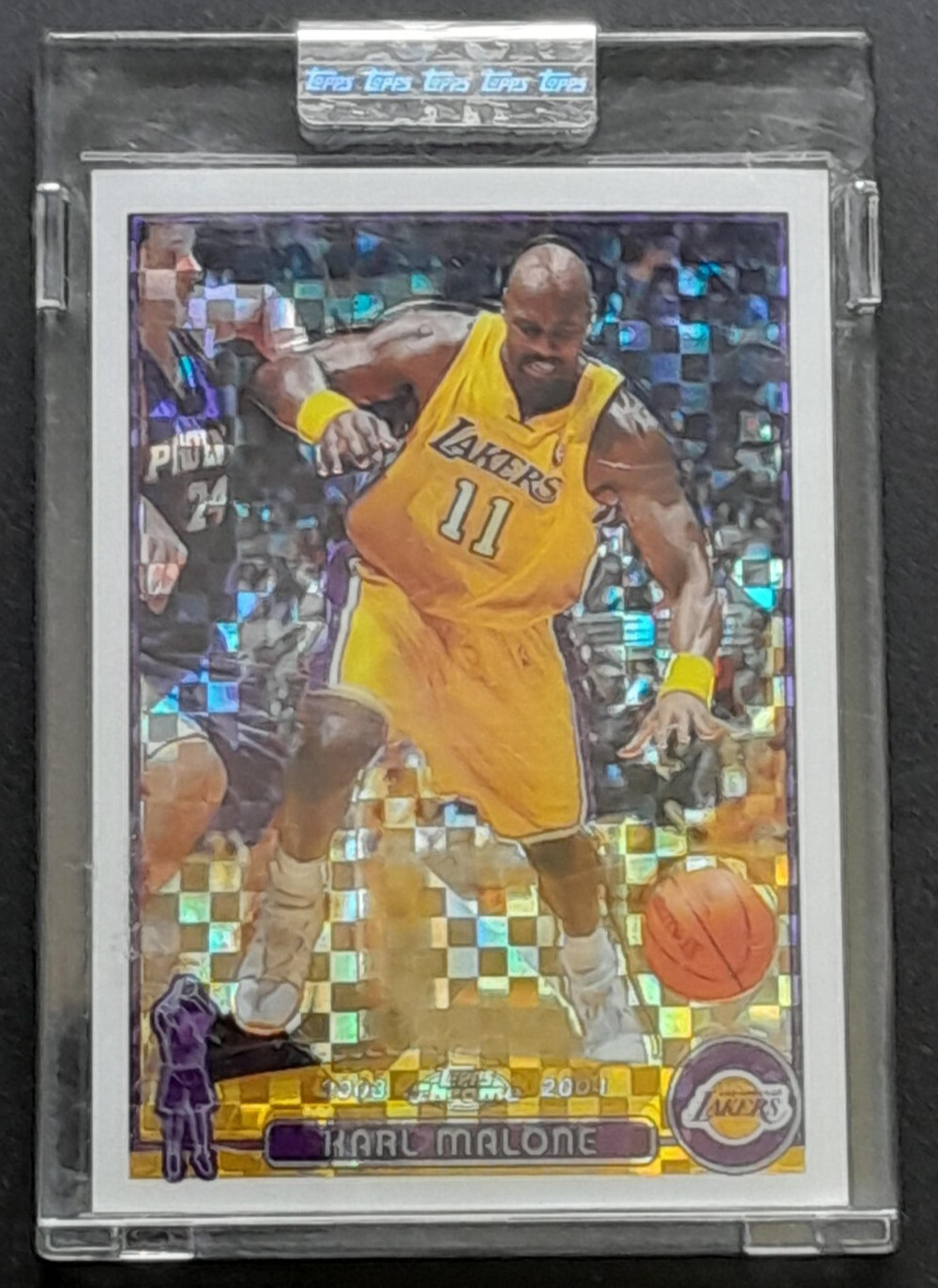 Karl Malone 2003-04 Topps Chrome X-Fractor 157/220!! Mailman was Great!!