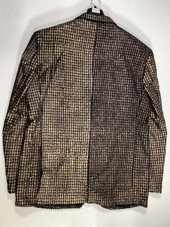 Chaqueta de Esmoquin Para Hombres Angelino Platino Dorado Corte Esmeralda Patrón NUEVA Foto 2 de 4