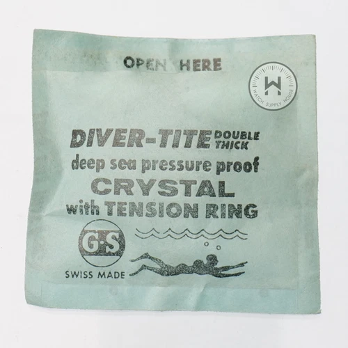 G-S Diver-Tite Waterproof Thick Silver Tension Ring Watch Crystal (Choose Size)