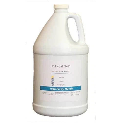 SIRIUS METALS True Colloidal Gold NanoParticles (AuNPs): 25 ppm - 1 US Gallon in Plastic