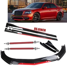 Front Bumper Lip Splitter Spoiler 86.6Side Skirt For Chrysler 300 SRT8 Extension