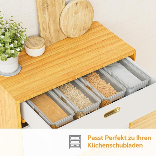 6PCS Airtight Food Storage Containers Kitchen Dry Food Pantry Organization Set - Picture 15 of 29