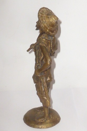 Alte afrikanische ? Bronzefigur Skulptur Afrikaner Bronze bronce Figur Kämpfer ? - Bild 5 von 11