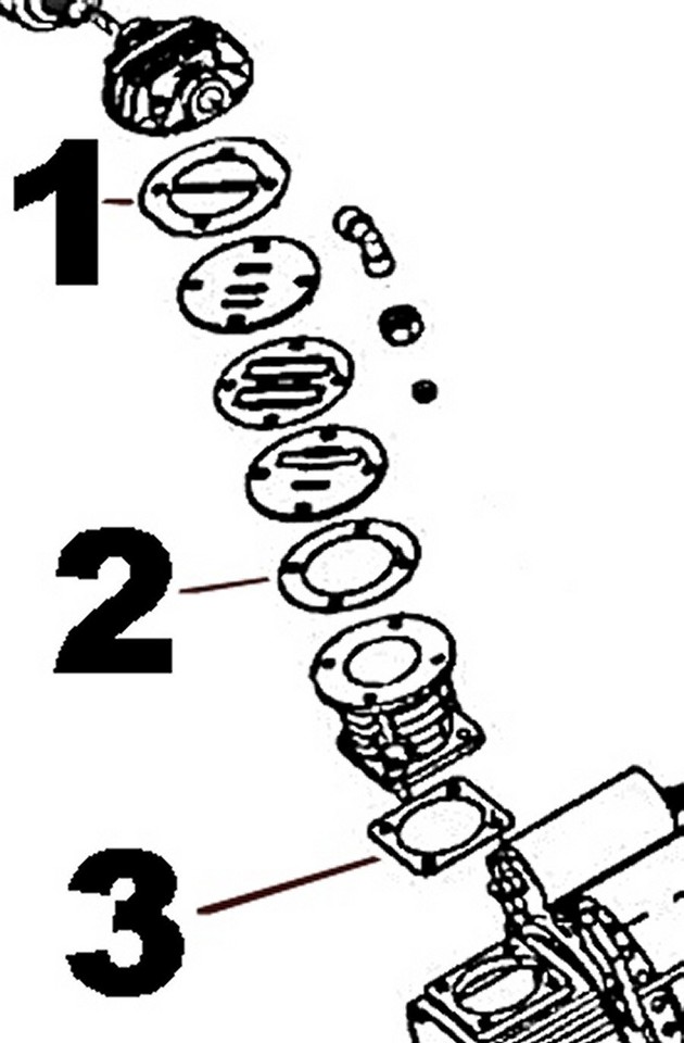Usa made 3pc composite gasket set fits 921 153101 craftsman air