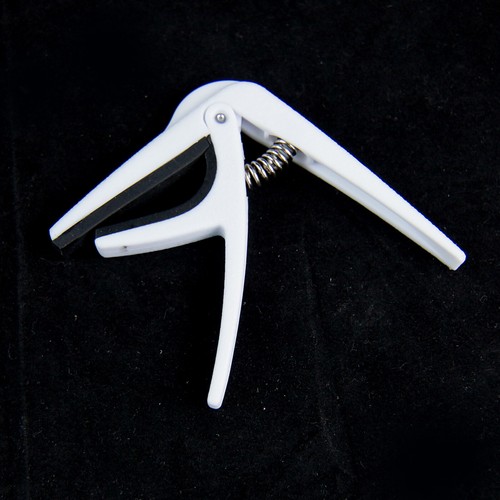 Trigger Clamp Quick Change Small Capo For Ukulele Mandolin Banjo, White - Picture 2 of 3