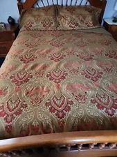 Eastern Accents Jacquard King 6 Piece Comforter Set Luxury Excellent Condition 