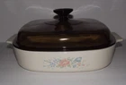 CorningWare Symphony Covered Casserole Brown Pyrex Lid A-10-B  2.5 Liter