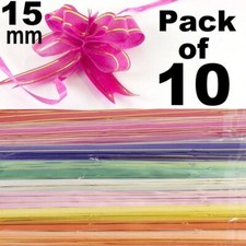15mm Gold Stripe Butterfly Pull Bows x10! Pullbow Gift Wrap Buy 2 Get 1 FREE!
