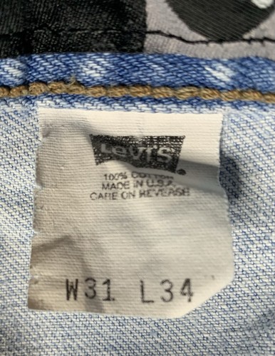 Vintage Levi’s Silvertab Blue Jeans 31x34 32 9/16x34 27/32” Loose Light Wash Distress - Bild 13 von 14