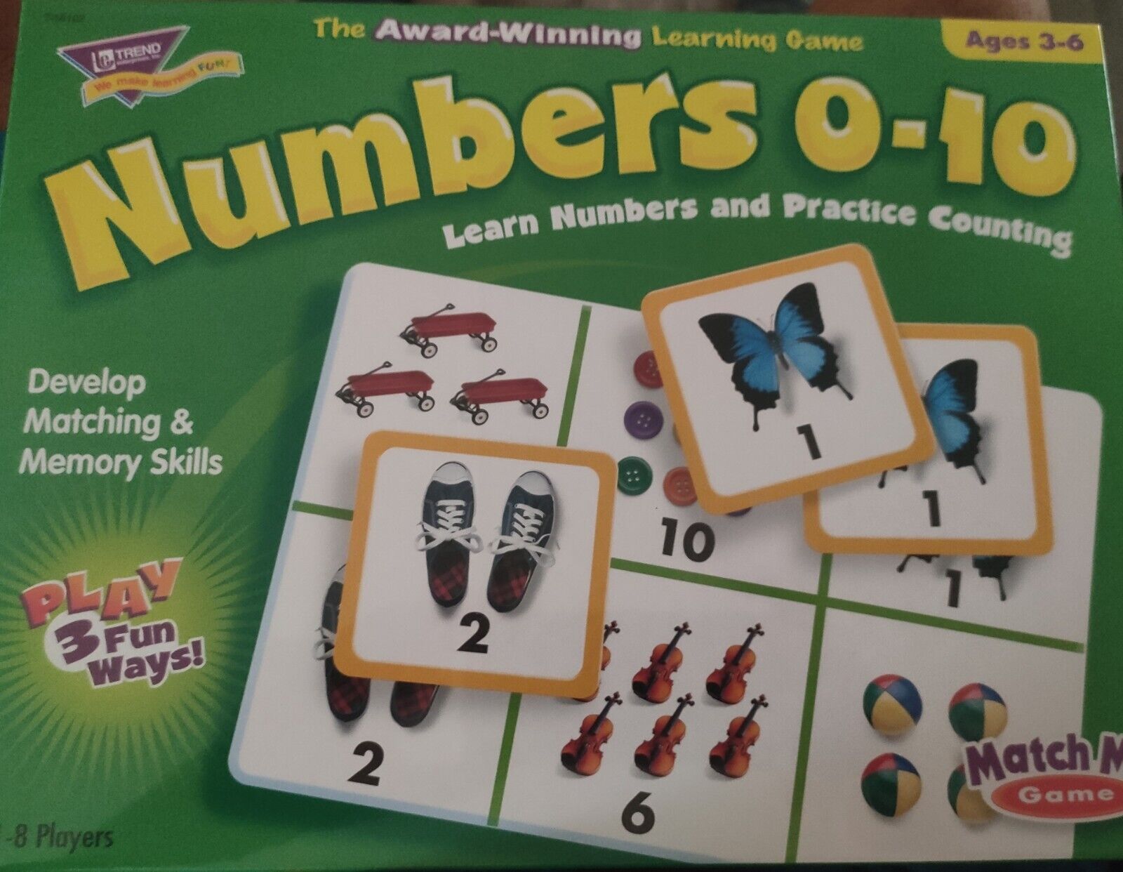 Trend Match Me Numbers 0-10 Learning Game