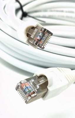 150ft White Cat5e Outdoor Waterproof Ethernet Cable Direct Burial