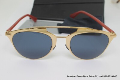 Christian Dior Reflected Tuzku Designer Sunglasses Gold 52  display picture 1
