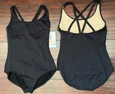 NWT Gilda Marx #7153170 Large Adult Black Ballet Dance Leotard
