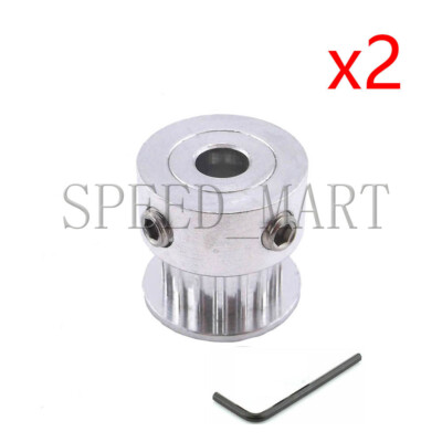 2 PCS GT2 Timing Belt Pulleys 16T 3.17mm Bore 7mm Width for RepRap 3D Printer