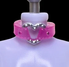 LOL OMG Sunshine Gurl Girl Doll Outfit Jewelry Necklace Pink Silver Heart Choker