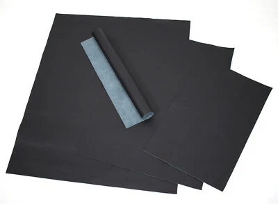 LEDERVERSAND BERLIN Ital. Büffelleder Federica Soft-Nappa glatt schwarz 0,9-1,1 mm Möbelleder #w003