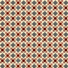 1:12th Red And Grey Geometric Design Tile Sheet With White Grout