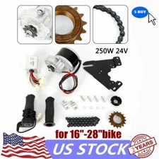 E-Bike Wheel Motor Conversion Chain Kit Electric Bicycle Controller Twist Kit US