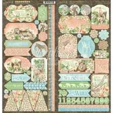 GRAPHIC 45 ~ WILD AND FREE ~ Stickers ~ 2 She...
