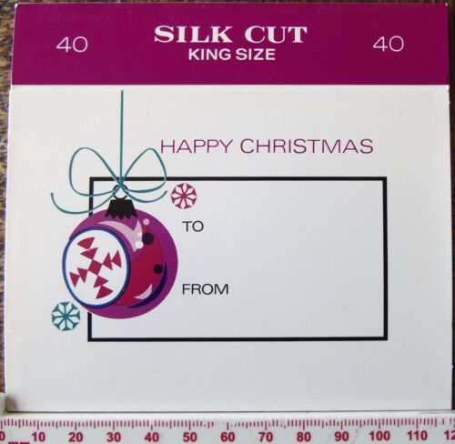Vintage Benson & Hedges Silk Cut Outer Christmas Sleeve For 40 Cigarettes 1970s - Picture 2 of 2