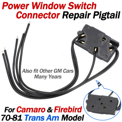 Power Window Switch Connector Repair Pigtail For 70-81 Camaro Firebird ...