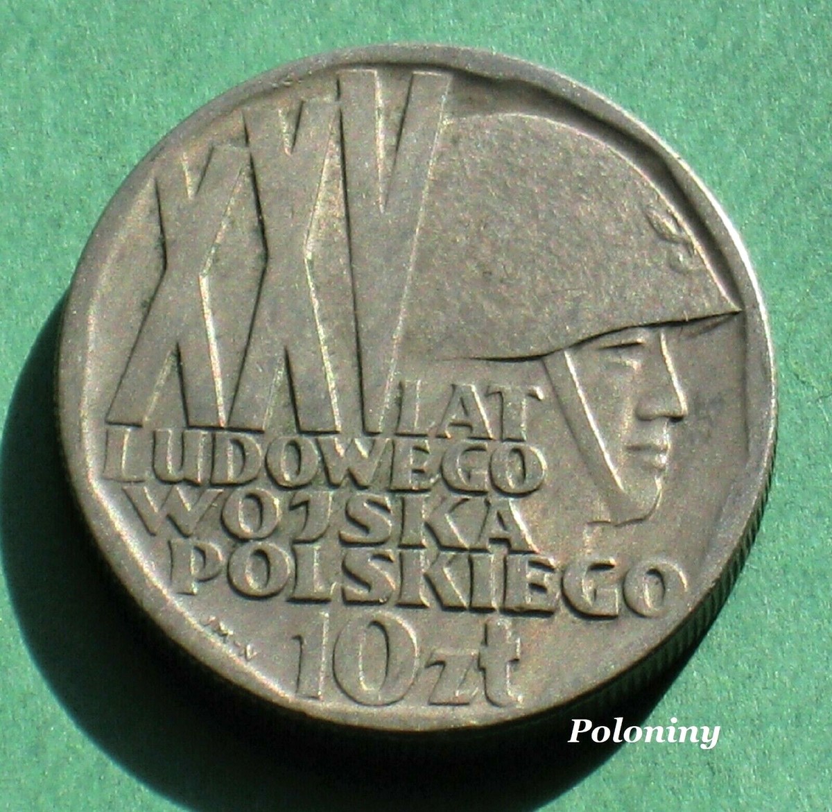 OLD COIN OF POLAND 10 ZLOTY 1968 - ANNIVERSARY OF POLISH PEOPLE'S