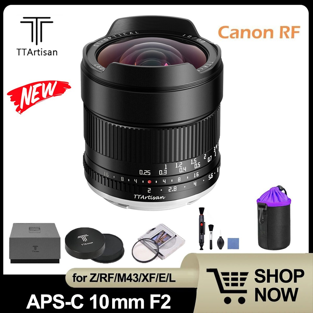TTArtisan 10mm Ultra-Wide Angle Lens APS-C for Canon EOS R RP R5 R6 R7  R10