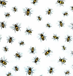 Decoupage Bee Bee 6 Vintage Cocktail Paper Napkins 25cm x 25cm