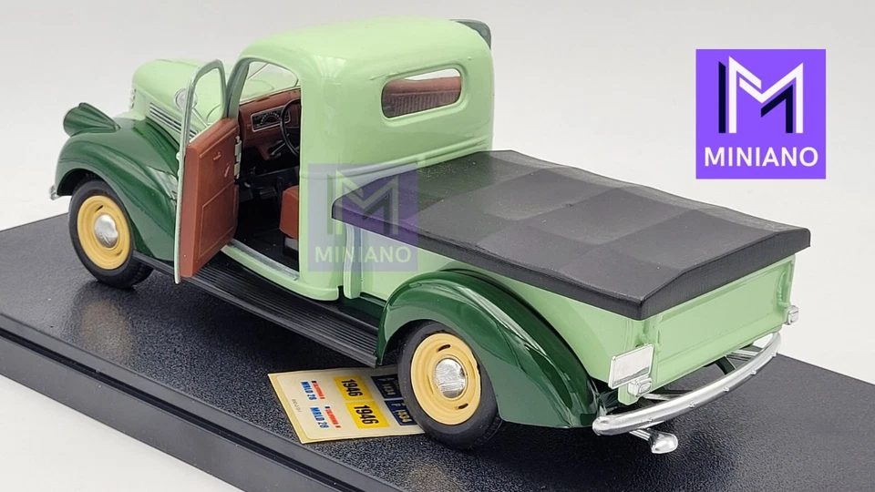 CHEVROLET PICK-UP 1946 VERT SOLIDO PRESTIGE 1/18ème - Photo 3/4