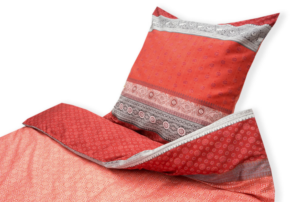 Bassetti Bettwäsche Camaiore V1, 135x200cm - rot - Angebot Bassetti Bettwäsche Camaiore V1, 135x200cm - rot - Angebot