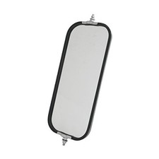 33091 Stainless Steel West Coast Mirror with Back for Trucks, Buses, Ribbed