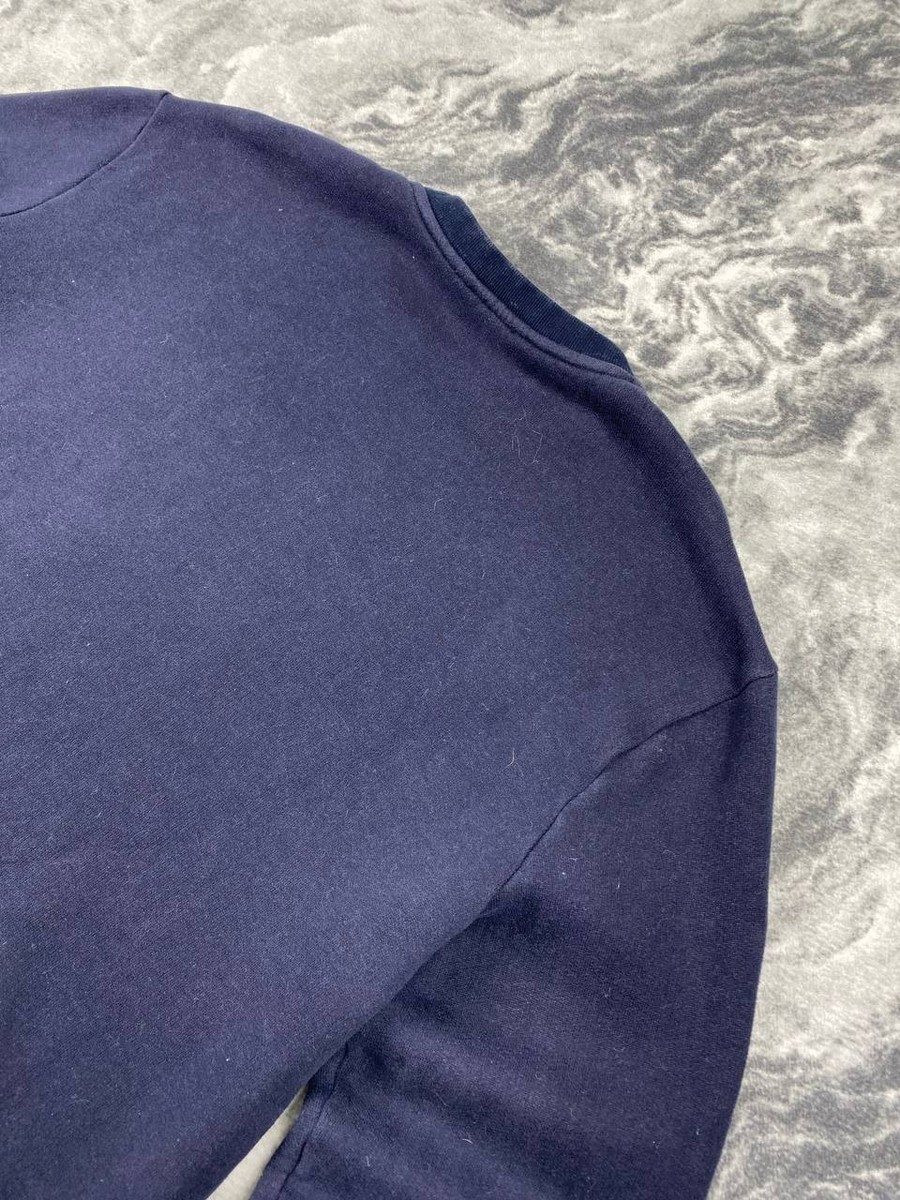 Moncler Maglia Girocollo Sweatshirt Big Logo Men Size XL Blue | eBay
