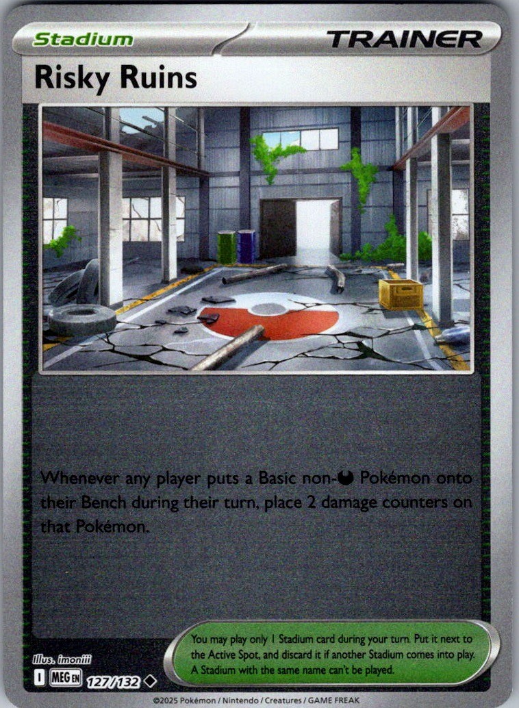 Risky Ruins - Reverse Holo ME01: Mega Evolution 127/132 - NM MEG Minty Single