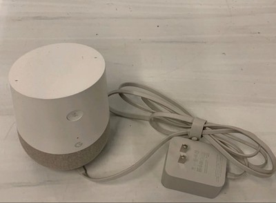 Google Home Smart Speaker Assistant Voice Control White Slate Base Power