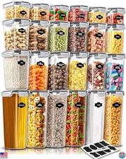 KICHLY 24-Pack Airtight Food Storage Containers with Lids for Cereal & More