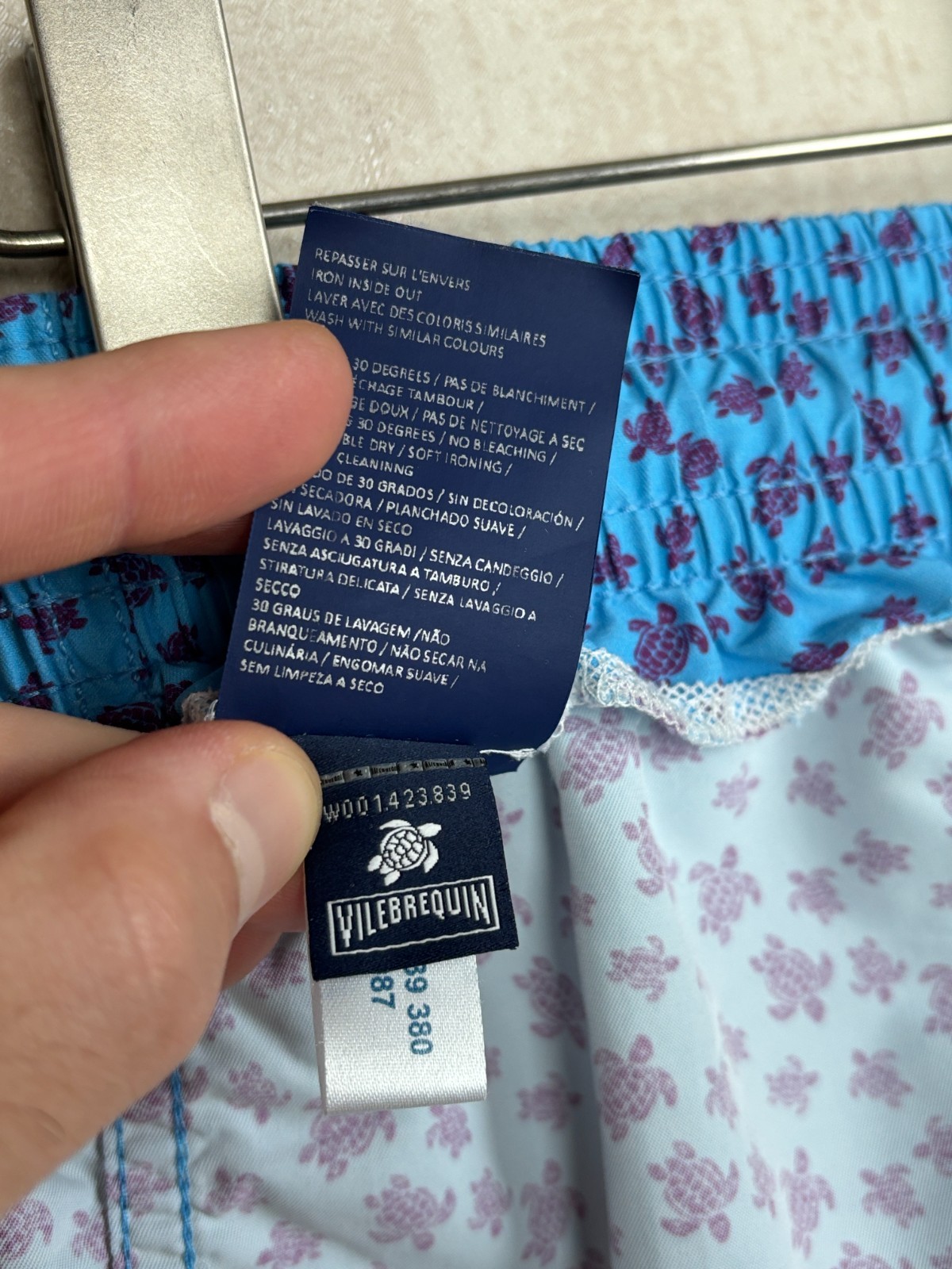 Vilebrequin Swim Shorts Small Sea Turtles Print Men's Size S