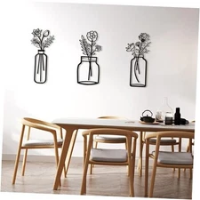  Metal Wall Art, Set of Black Wall Decor for Bedroom Living Room office Study 3