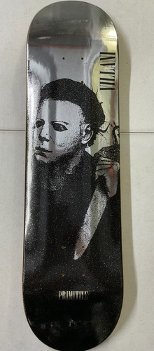 Franky Villani HALLOWEEN Silver Foil 8.25 Primitive Skateboard Michael Myers