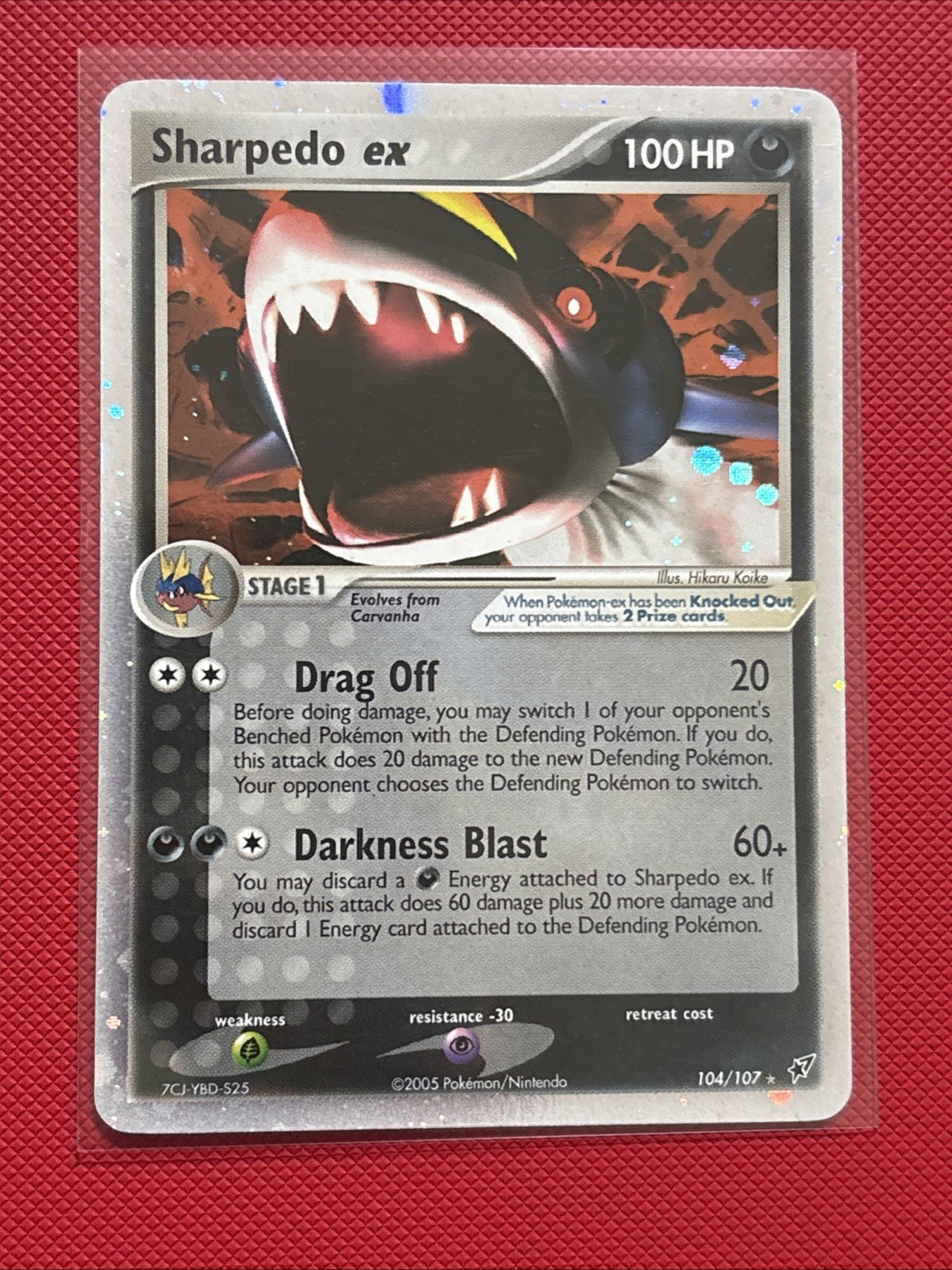 Pokémon TCG Sharpedo EX 104/107 Deoxys 2005 Holo Ultra Rare NM