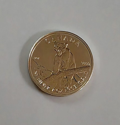 #ad 2012 Canada Cougar 1 oz Silver Coin – Wildlife Series – BU .9999 Fine RCM $119.99