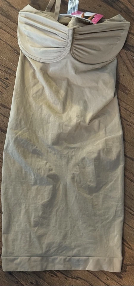 NWT Body Wrap Shapewear Lites Size Large Nude XL Strapless Braslip W Underwire - Image 3 of 4