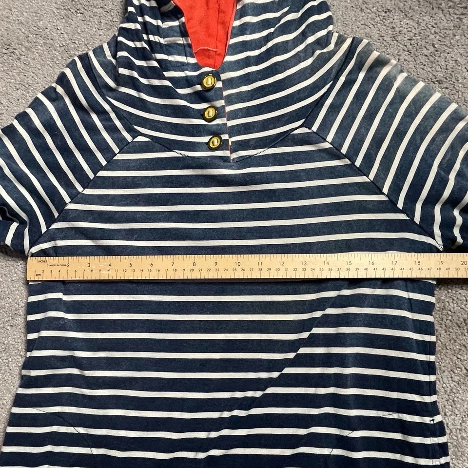 Sudadera con Capucha Free People We The Free Coastal Rayas Azul 100% Algodón Pequeña Foto 4 de 4