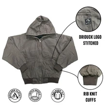 Dri Duck Men's Jacket Tobacco Cheyenne Canvas Heavy-Duty Hood Work (S05)