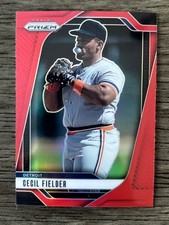 Cecil Fiedler 2025 Panini Prizm Baseball Red Refractor /299 Detriot Tigers
