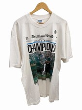 VTG Florida Marlins 1997 MLB World Series Champions Miami Herald T Shirt XL Rare