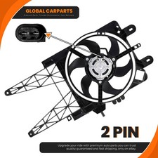 Radiator Cooling Fan With Motor For Fiat Punto 1.2 16V 1999‑2009