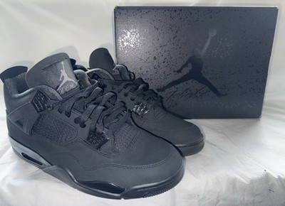 Air Jordan 4 Retro “Black Cat” Nubuck Mid Top Black/Light Graphite