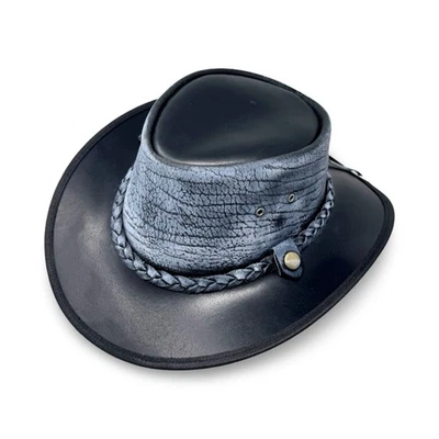 Lederhut Western Cowboy – Outdoor Hut Reiten, Wandern & Abenteuer Steelash - Bild 1 von 4